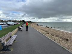 Walking along the prom at Hill Head
